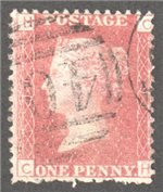 Great Britain Scott 33 Used Plate 91 - CH